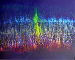 Ian Penny Acrylic Ink abstract painting  Back to Back